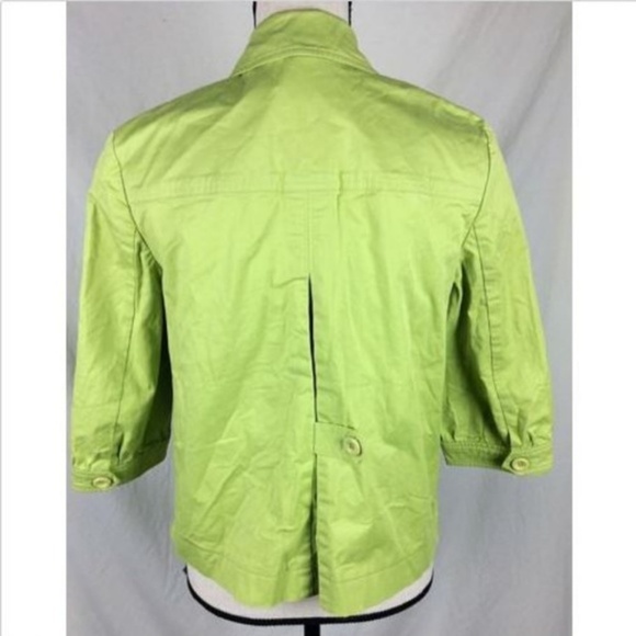 Kasper Jacket Womens Size Small 3/4 Sleeve Full Zip Cotton Stretch - Picture 3 of 5